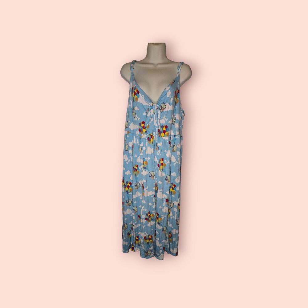 Torrid Disney Pixar Up Light Blue Retro Bow Front Midi Dress Tank Plus Size 4